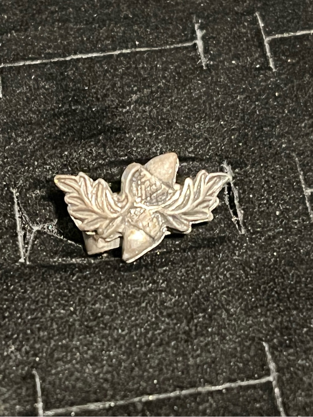 Silver Leaf Wing Accent Ring - Women's Fashion Accessory